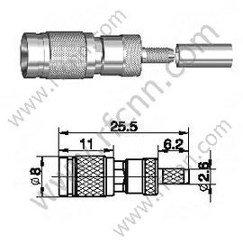 1.0 / 2.3 Hombre para el conector RG179 RF