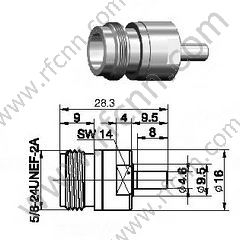 N adaptador de rf hembra a SSMB